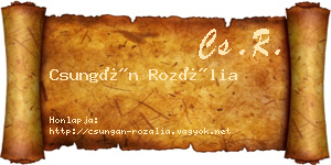 Csungán Rozália névjegykártya