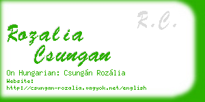 rozalia csungan business card