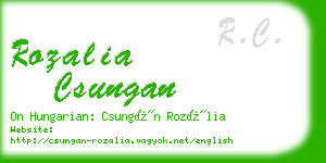 rozalia csungan business card